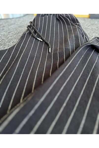 Fifty Color Алачаті стиль креп тканина смугаста сорочка і штани комплект