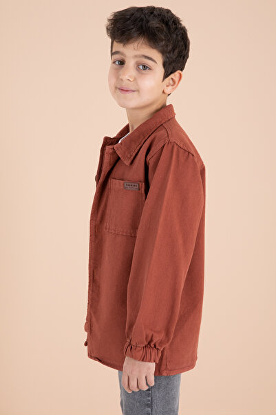 Cansın Mini Boy's 3-Piece Set - Tile Button Shirt, Jean Pants - 19969
