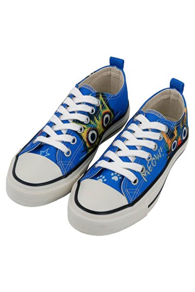Dogo Women's Vegan Blue Sneakers - Meow Attack Design