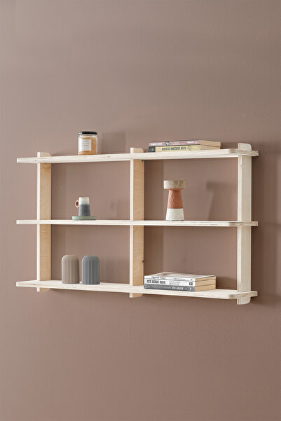 Brianna MONTESORİ DEMONTE BOYANABİLİR 4 Bölmeli Duvar Rafı Kitaplık – Kontrpl...