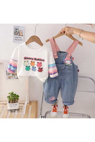 OEM Jumpsuit and long sleeve t-shirt set ANGEL