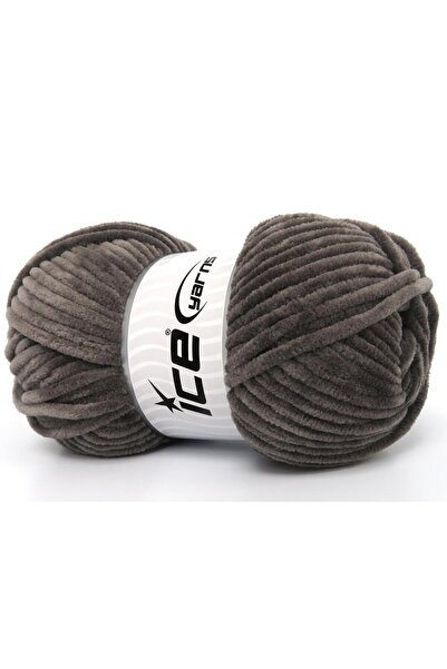 Ice yarns (4 قطع 100 جرام) شينيل بيبي مايكرو فايبر 4 عبوات باللون الرمادي