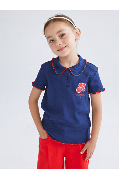 LC Waikiki Nova sezonska polo majica sa printom za devojčice - S5PU43Z1