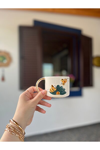 dalyaceramics 200 ml Özel Üretim Arı Figürlü Kupa