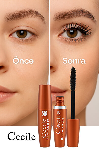 Cecile Booster Mascara - 3X Dolgun & Uzun Kirpikler - Yoğun Hacim Verir - Topaklanmaz
