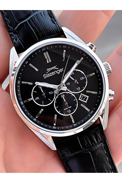 Slazenger Deri Kordon İç Fonksiyonları Aktif 10 Atm Suya Dayanıklı Erkek Kol ...