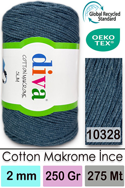 Diva İplik Diva Cotton Makrome Ince 10328 Petrol