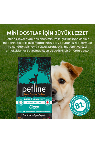 Petline Mini Irk Köpeklere Özel Geliştirilmiş Kuzu Etli Köpek Maması 6 Kg Yen...
