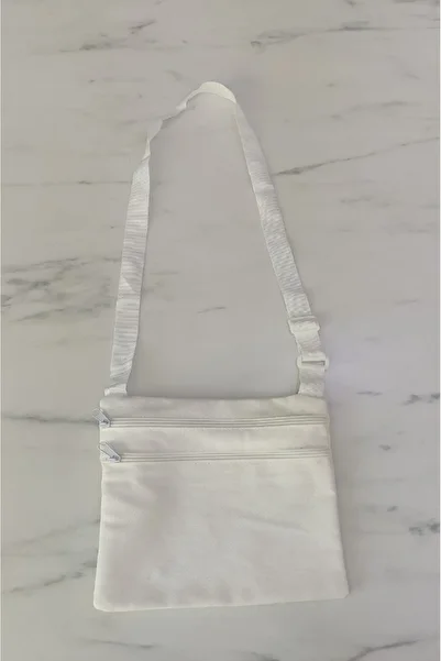 chulfa Hajj Umrah Cloth Shoulder Bag with 2 Compartments 20X21 Cm.