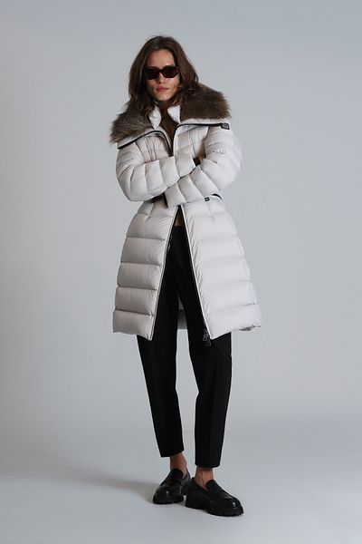 Lufian Image Goose down Women's Coat Ecru