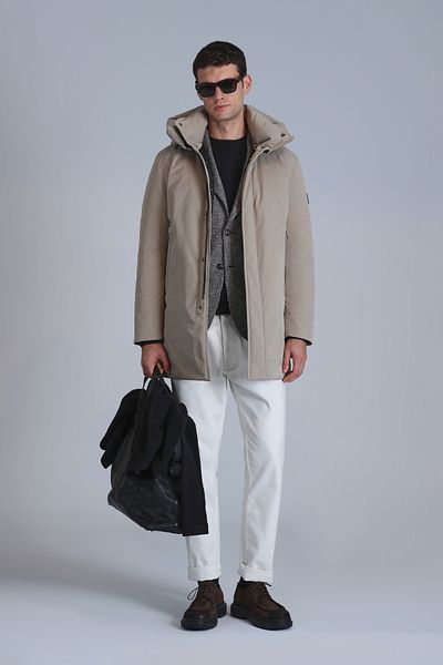 Lufian Donald Goose Feather Men's Coat Earth