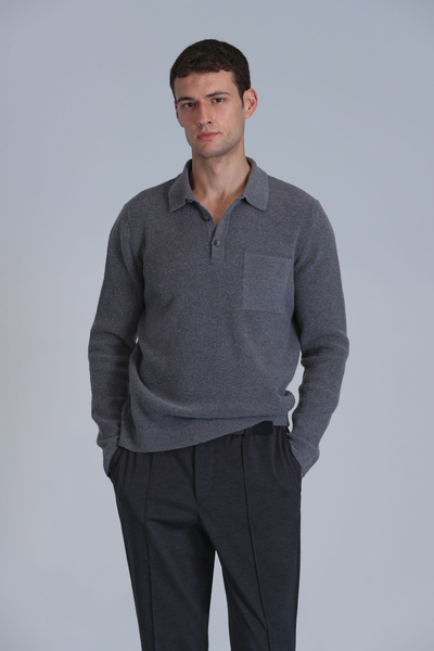 Lufian Men's Gray River Sweater