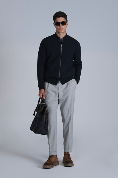 Lufian Cardigan pentru bărbați bleumarin - Brand
