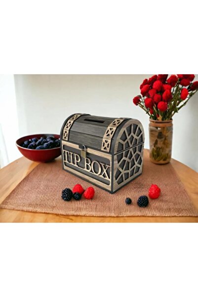 sly hediyelik SLY -Klitli Tip Box Bahşiş Kutusu Ve Kumbara Sandık Tipi Tipbox