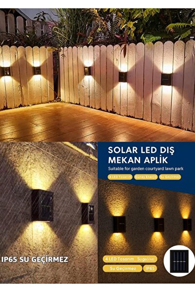 SYN AKSESUAR Güneş Enerjili Su Geçirmez Dış Mekan Aydınlatma Lambası-Tekli Mo...
