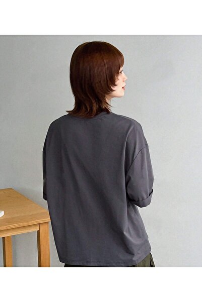 DUBU BUTİK Retro T-Shirt - Smoked Printed Oversize Crew Neck Short Sleeve T-Shirt