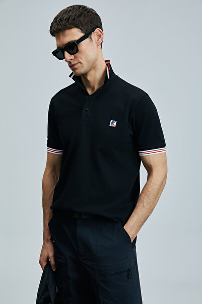 Lufian Eros Smart Men's Polo T-Shirt Black