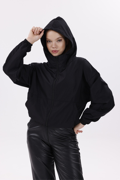 freemen Γυναικείο Αδιάβροχο Oversize Αδιάβροχο με Μαύρη Κουκούλα - Αντιανεμικό