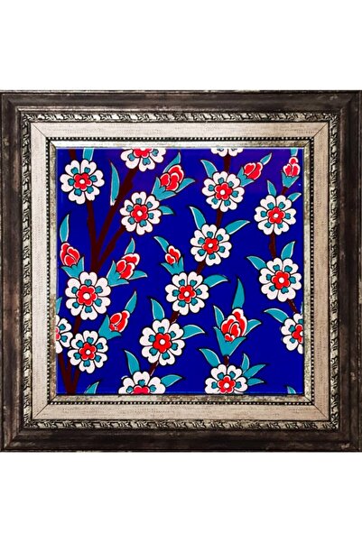 Armada Çini 20x20 Cm Ac 60 Cobalt Daisy Kütahya Tile Patterned Panel