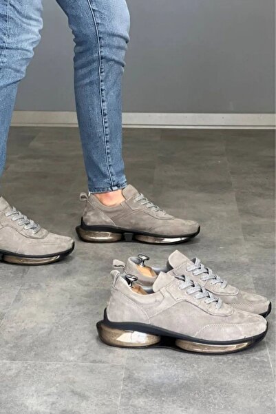 Paulo 1008 FÜME NUBUK HAKİKİ DERİ ERKEK SNEAKERS