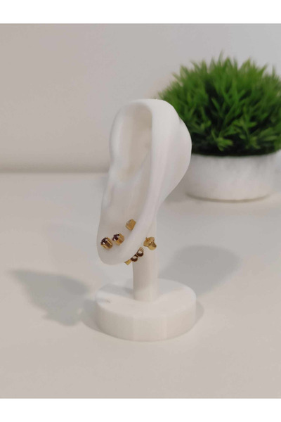 Minikbahcem Ear Shaped Earring Stand – Minimalist Ear Model Stand
