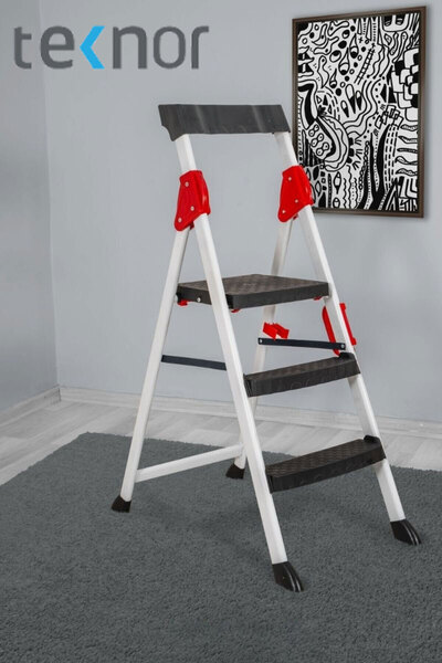 Teknor Extreme Plastik 2+1 Basamaklı Metal Merdiven