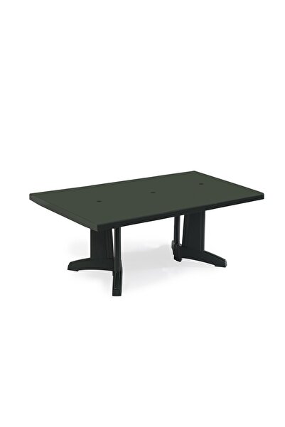 Papatya Katar Plastik Masa - Bahçe Masası 115x180cm 8 Kişilik - Yeşil Renk