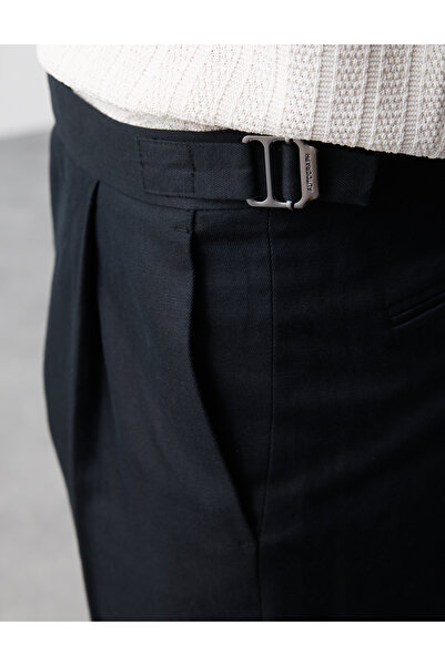 Marks & Spencer Keten Karışımlı Tek Pileli Smart Pantolon