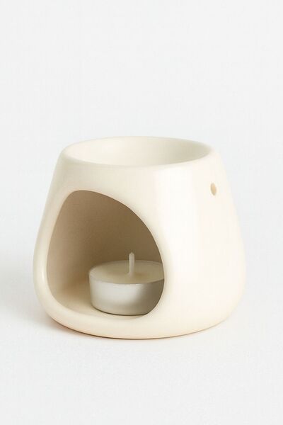 STELLIUM Beyaz Seramik Tütsülük