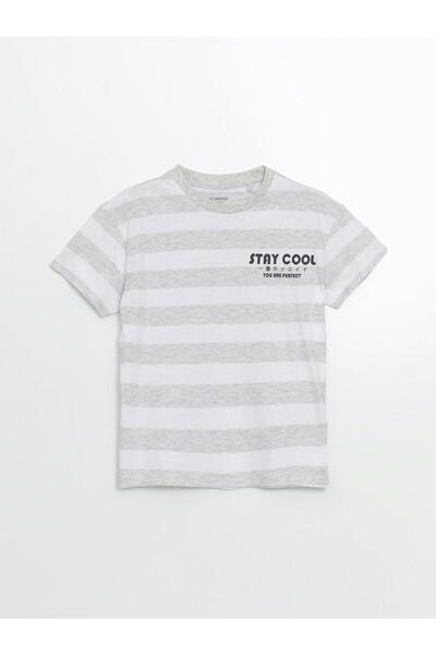 LC Waikiki Μπλουζάκι για αγόρια με ριγέ λαιμόκοψη