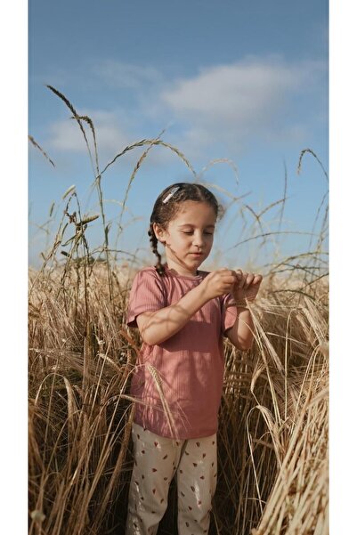 Cigit Basic Fitilli T-Shırt 1-5 Yaş Bakır