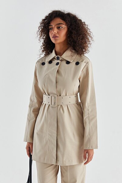 MARKALİSTE Lassie Trench Set Stone