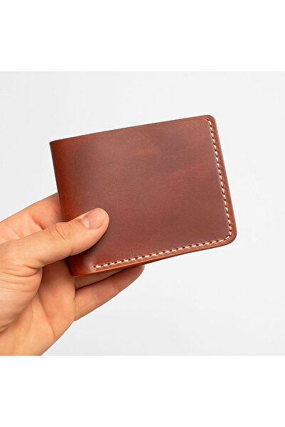 fetvart El Yapımı kahverengi Hakiki Deri Cüzdan – Minimalist Erkek Cüzdanı, K...
