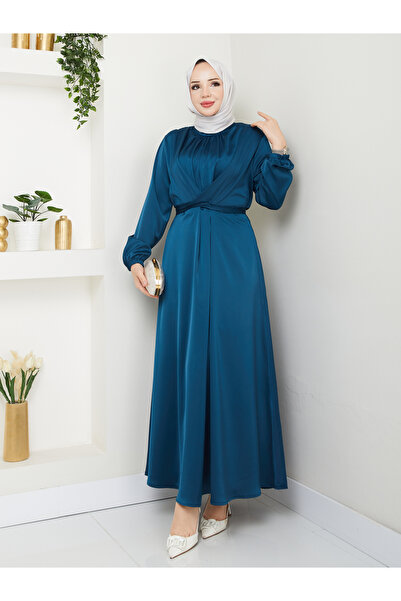 Genel Markalar Kadın Tesettür Saten Elbise