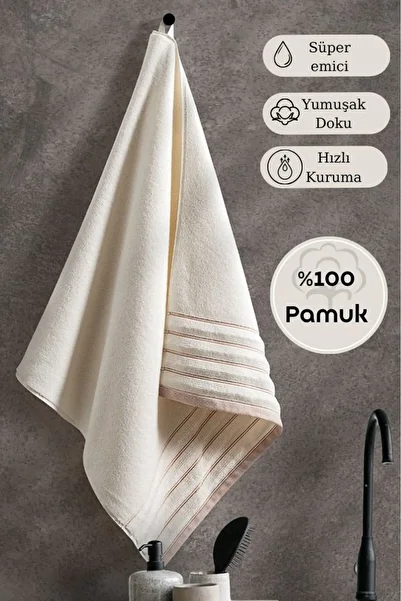 Karna Home Single Towel Micro Cotton Karna Eco Vesta 70X140 cm - Beige