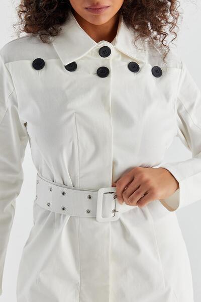MARKALİSTE Lassie Trench Suit Ecru