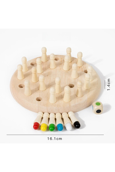Choice لعبة ألغاز خشبية صغيرة لذاكرة الذاكرة وشطرنج ملونة ولعبة مونتيسوري الت...