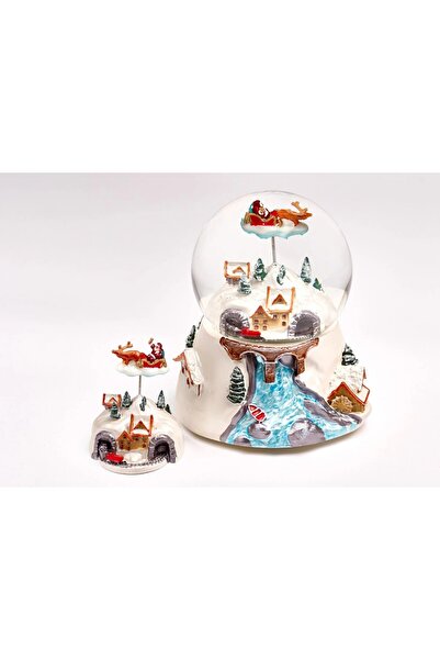 MAGNETDEPO Yerli, El Boyaması, Müzikli ve Kendinden Üflemeli, Uçan Noel Baba,...