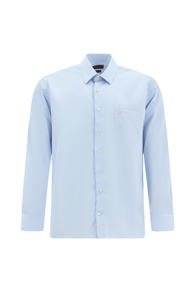 Abdullah Kiğılı Non Iron Satin - Cămașă clasică din bumbac cu mânecă lungă