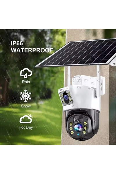 Blasko Camera supraveghere 4K 8MP cu panou solar 4G, PTZ 355°, detectie miscare, IP66