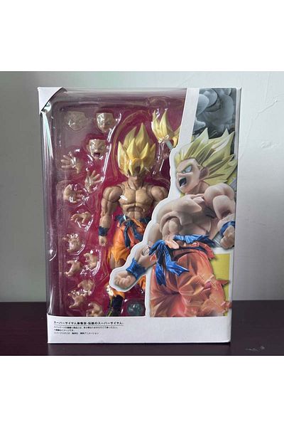 BANDAI with box Dragon Ball Z Son Goku SSJ Battle Damage Legendary Super Saiyan Action Figure Model Toys Jo