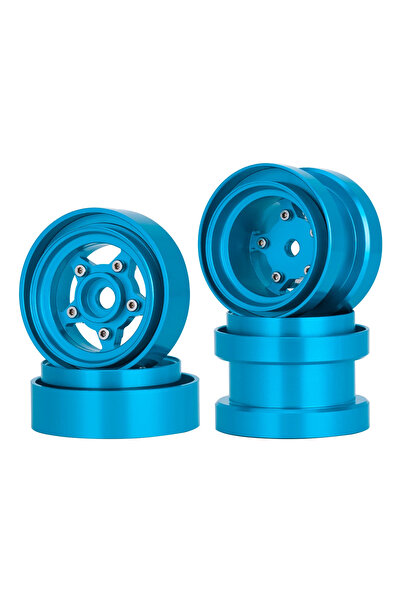 Choice Blue Aluminum Beadlock Wheels for 1/10 RC Buggy Upgrade Kit Compatible for Tamiya Frog Grasshopper H