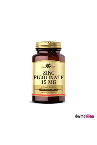 Solgar Zinc Picolinate 15 Mg 100 Kapsül