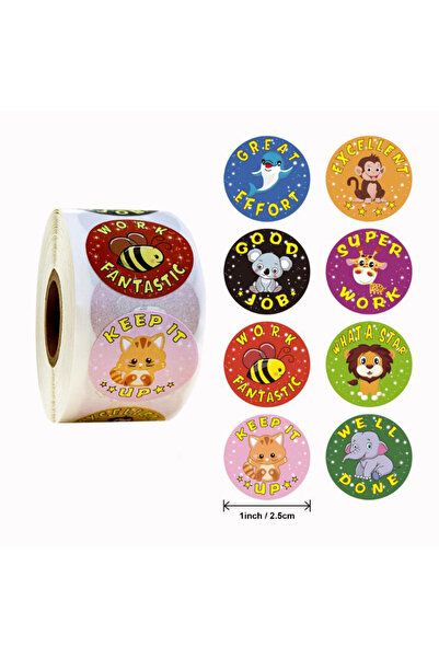 Choice A-01 WORK Bee 500 قطعة/لفة ملصقات مكافأة ملصقات تشجيعية للأطفال ملصقات...