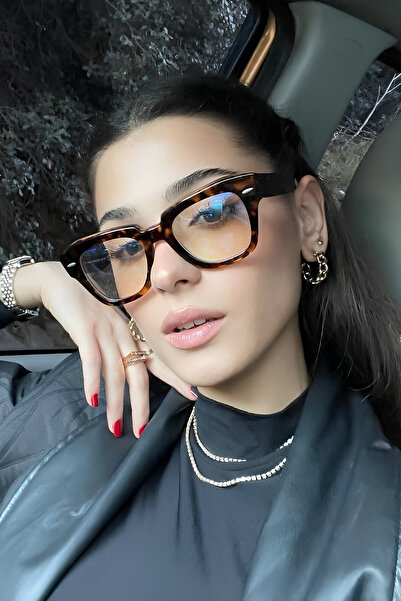 Chunky Frame Ogi Unisex Leopard Geometric Blue Light Protection Glasses