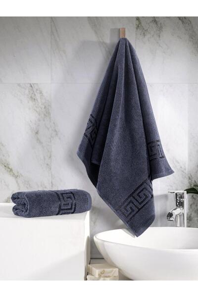 Karna Home Cotton Single Jacquard Greek Towel Navy Blue 70 X 140 cm