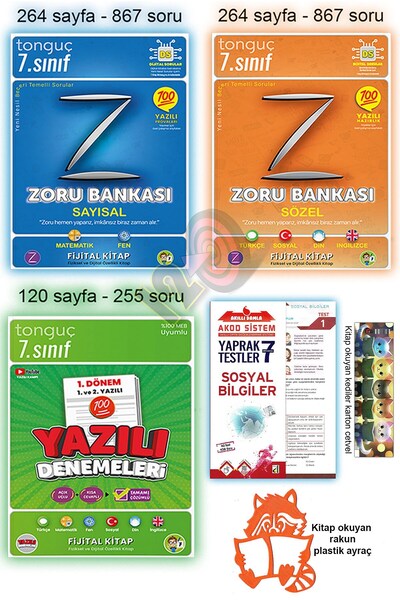 Tonguç Yayınları 7. Sınıf Tüm Dersler Zoru Soru Bankası 1. Dönem Yazılı Denem...