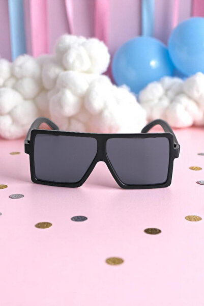 Chunky Frame Square 0-10 Years Uv400 Certified Matte Black Children's Sunglasses