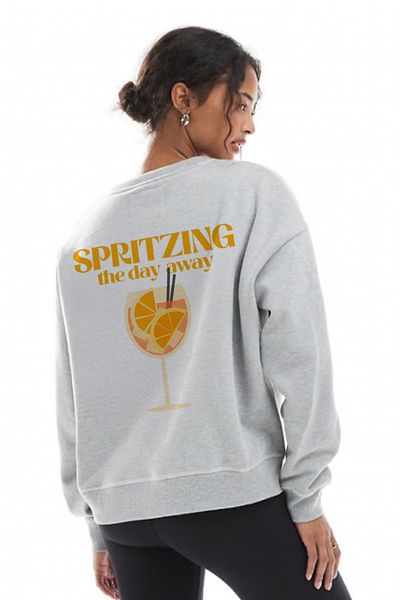 The Champ Clothing Oversize Unisex Sweatshirt Gray – 3 Thread Raised Fleece Fabric, Crew Neck, Front-Back Printed