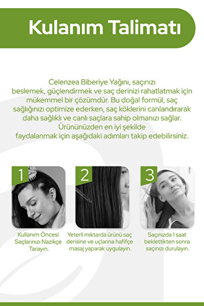 Celenzea Biberiye Yağı, Oluşumu Ve Gürleştirme Etkili Doğal Saf Biberiye Yağı, Saç Yağı 50ml